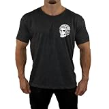 Fat Gripz New FGZ Skull Shirt - Grey White (US, Alpha, Large, Regular, Regular)