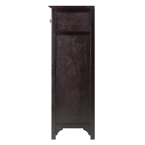Winsome Ancona Modular 24 Bottle Wine Cabinet With Drawer 19.09W X 12.6D X 37.52H-Inches, Dark Espresso #TOP6