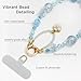 Posadina Phone Charm for Women, Anti-Theft Phone Wrist Strap, Hands-Free & Detachable Cellphone Lanyard Chain with Tether Tab