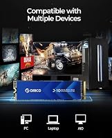 ORICO NVMe M.2 SSD 256G PCIe Gen3.0x4 2280, 3D NAND Interne SSD mit Kühlkörper, bis zu 1800 MB/s, Internes Solid State Drive für PC/Konsolenspiele und Videobearbeitung-J10 – Ansicht 4