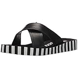 Parte inferior de EVA Rocket Dog Sandalias de mujer Moon Smooth Pu/Vertical Stripes Eva Slide, negro (Negro), 36 EU