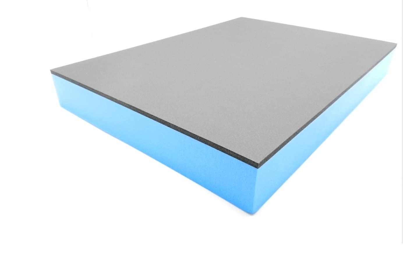 Werkzeugeinlage Hartschaumstoff Systemeinlage Shadow Board Schaumeinlage für Werkzeugwagen, schwarz-blau 20-60 mmm dick (450 x 500 x 50 mm)
