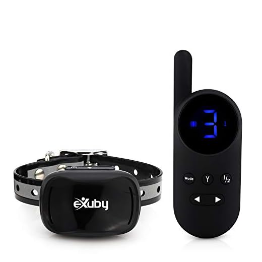 eXuby - Tiny Shock Collar for Small Dogs 5-15lbs - Smallest Collar on The Market - Sound, Vibration, & Shock - 9 Intensity Levels - Pocket-Size Remote - Long Battery Life - Water-Resistant - Black