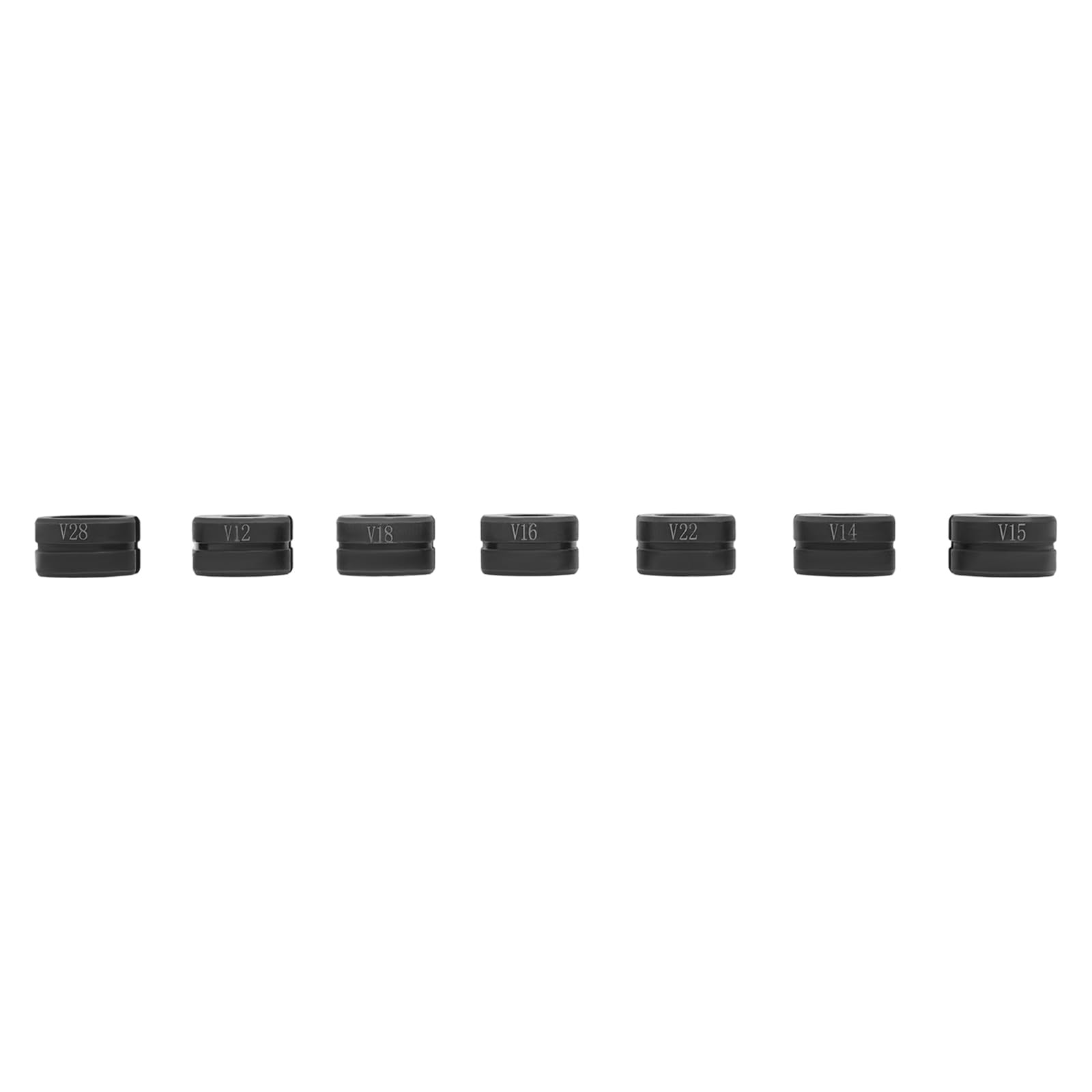 Lot de 7 mâchoires de sertissage pour pince à sertir, profil en V pour V12, V14, V15, V16, V18, V22, V28, pour sertir des tuyaux en cuivre, mâchoires de sertissage de type V