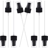 insyison 8pcs Fine Mist Sprayer Caps, Plastic Spray Bottle Nozzle, Nozzle Tops Replacement for Cleaning Solutions- Black