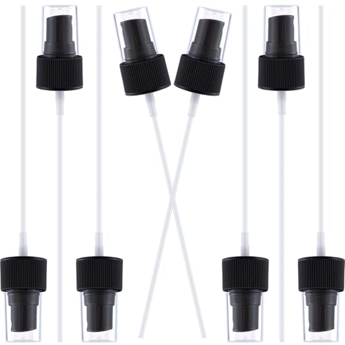 insyison 8pcs Fine Mist Sprayer Caps, Plastic Spray Bottle Nozzle, Nozzle Tops Replacement for Cleaning Solutions- Black