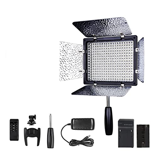 YN300 III YN-300 III 3200k-5500K CRI95 Foto de la cámara Luz de Video LED Opcional con Adaptador de Corriente CA + Kit de batería(300III (Kit))