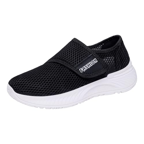 Chaussures décontractées respirantes femme baskets maille légères marche Noir 40 EU