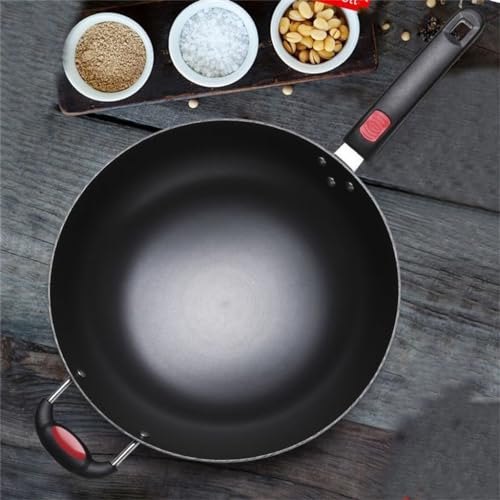 Wok redondo de metal para cocina doméstica miniatura 2