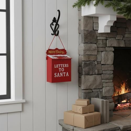Boîte à lettres de Noël extérieure rouge décorative pour porche