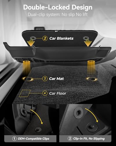 Image of 3W 9PCS Floor Mats for Tesla New Model Y 2025-2026 Only for Standard | & Star Trails Carpets TPE All Weather Floor Liner, Trunk Mats & Seat Back Cover Protector, Cargo Liners, Model Y Accseeories