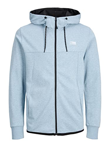 Jack & Jones Sweat zippé à Capuche Jcoair Noos. Veste, Mountain Spring/Détail : mélangé, XXL Homme