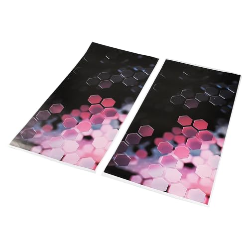 Image of Blueshyhall 2PCS Vinyl Car Stickers Honeycomb Waterproof Sun Protection Scratch Cover B-Pillar Stickers DIY Decals 3D Personalized Vehicle Door Pillar for Car
