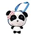 BLANCHO BEDDING Blauer Panda Puppe Plüsch Kinder Rucksack Süße Umhängetasche Snack Tasche Ausgehen Dekor Kleine Tasche