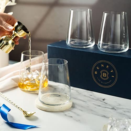 Premium Highball Drinking Glasses Set Of 4, 17Oz - Ideal Father's Day Gift - High-Quality German-Made, Durable, Elegant Glassware - Perfect For Cocktails, Water, Juice - Sleek European Style Tumblers #TOP7