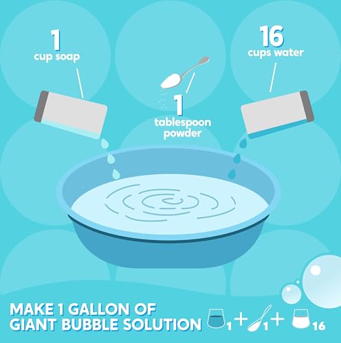 SYNCFUN Giant Bubble Solution Makes 7 Gallons (896 OZ), Non Toxic Giant Bubble Mix Powder, Concentrate Solution Refill for Wands, Machine, Summer, Outdoor, Birthday, Party
