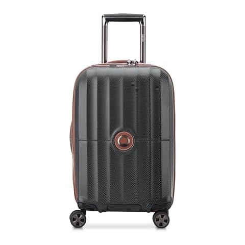 DELSEY PARIS St. Tropez Hardside Expandable Luggage with Spinner Wheels, Black, Carry-on 21 Inch Cover