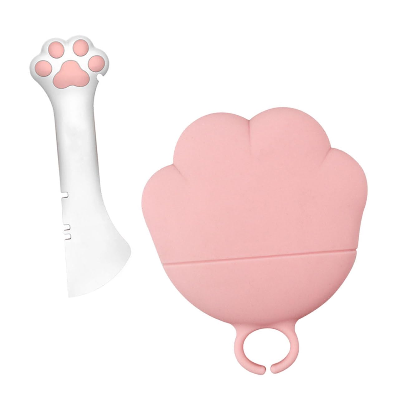 TOYANDONA 1Set Pet Feeding Spoon Multifunctional Spatula Can Opener with Durable Food Can Cover for Easy Pet Food Storage and Feeding Spoon Lid Combination