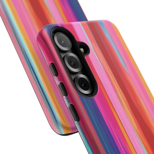 Coque Samsung S25 Plus rigide mate motif art abstrait multicolore - 2