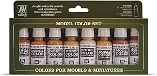 Vallejo Model Color Face Skin Colours Acrylic Paint Set - Assorted Colours (Pack of 8)