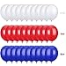 Tecunite 100 Pcs Red White Blue 13 Inch Latex Balloons Colorful Round Balloons for 4th of July Decorations Independence Day Patriotic Wedding Birthday Party Decoration