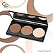 Golden Rose Long Lasting Matte Powder Contour Kit - Highlight, Bronze, & Contour Set Makeup Palette