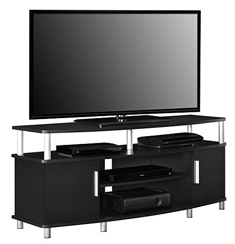 Ameriwood Home Carson TV Stand for TVs up to 50", Black (1195496PCOM)