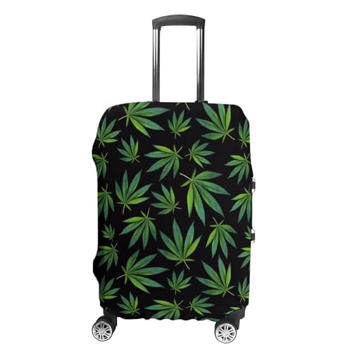 Cannabis Leaf Luggage Covers Washable Anti Scratch Luggage Cover Suitcase Covers Durable Travel Case Cover for Suitcase Decorated Accessories M