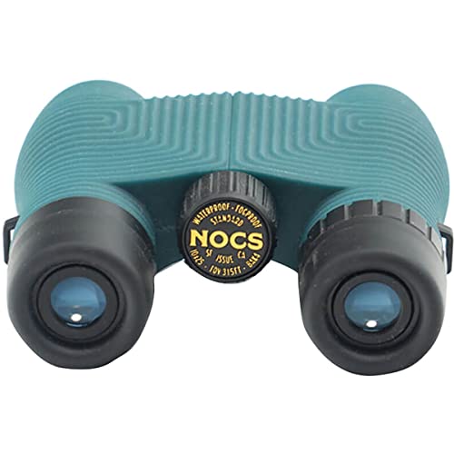 Image of Nocs Provisions Standard Issue 10x25 Waterproof Binoculars | Lightweight, Compact, 10x Magnification, Wide View, Multi-Coated Lenses for Bird Watching, Hiking, Camping, and Outdoor Activities - Blue