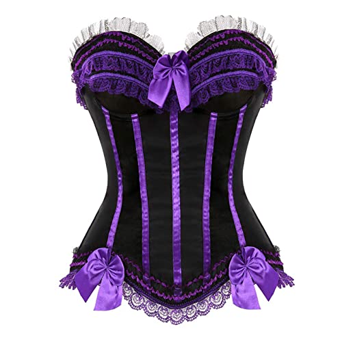 Pbnbp Womens Sleeveless Striped Waist Cincher Steel Boned Sweetheart Neck Renaissance Winter Quinceanera Lingerie Overbust Strapless Compression Shapewear #TOP20