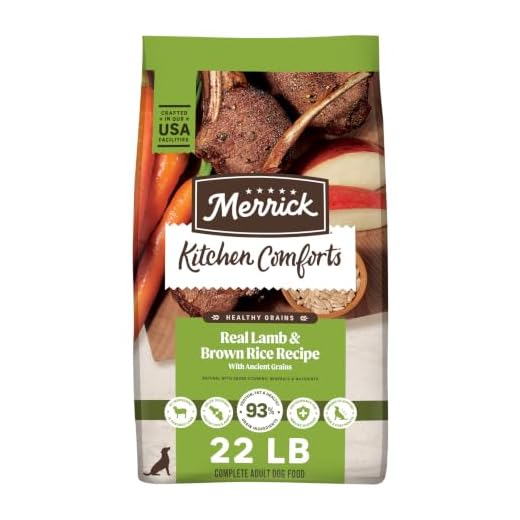 Merrick Healthy Grains Premium Adult Dry Dog Food, Wholesome And Natural Kibble With Lamb And Brown Rice - 25.0 lb. Bag