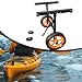 KiBcsLic Kayak Cart Canoe Carrier Foldable Portable with Tie Down Straps Heavy Duty Detachable Kayak Trailer Canoe Transport Cart