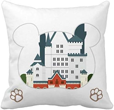 Germany New Swan Castle Architecture Bear Throw Pillow Square Cover