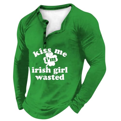 Camiseta de manga larga para hombre, diseño de San Patricio, regalo de cumpleaños, diseño de San Parikh 4, manga larga, suave, de algodón y lino, para mujer, hot pink, L