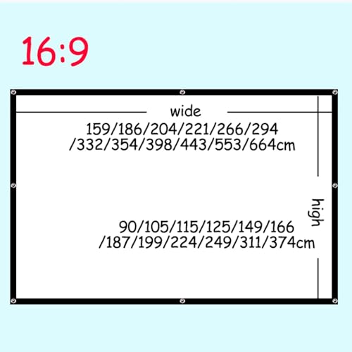Pantalla de proyector plegable 100 pulgadas 16:9 portátil miniatura 2