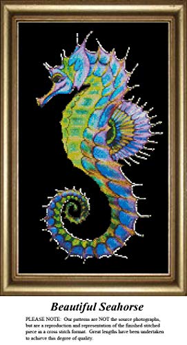 Animal Cross Stitch Patterns | Beautiful Seahorse (Pattern Only, You Provide The Floss and Fabric)