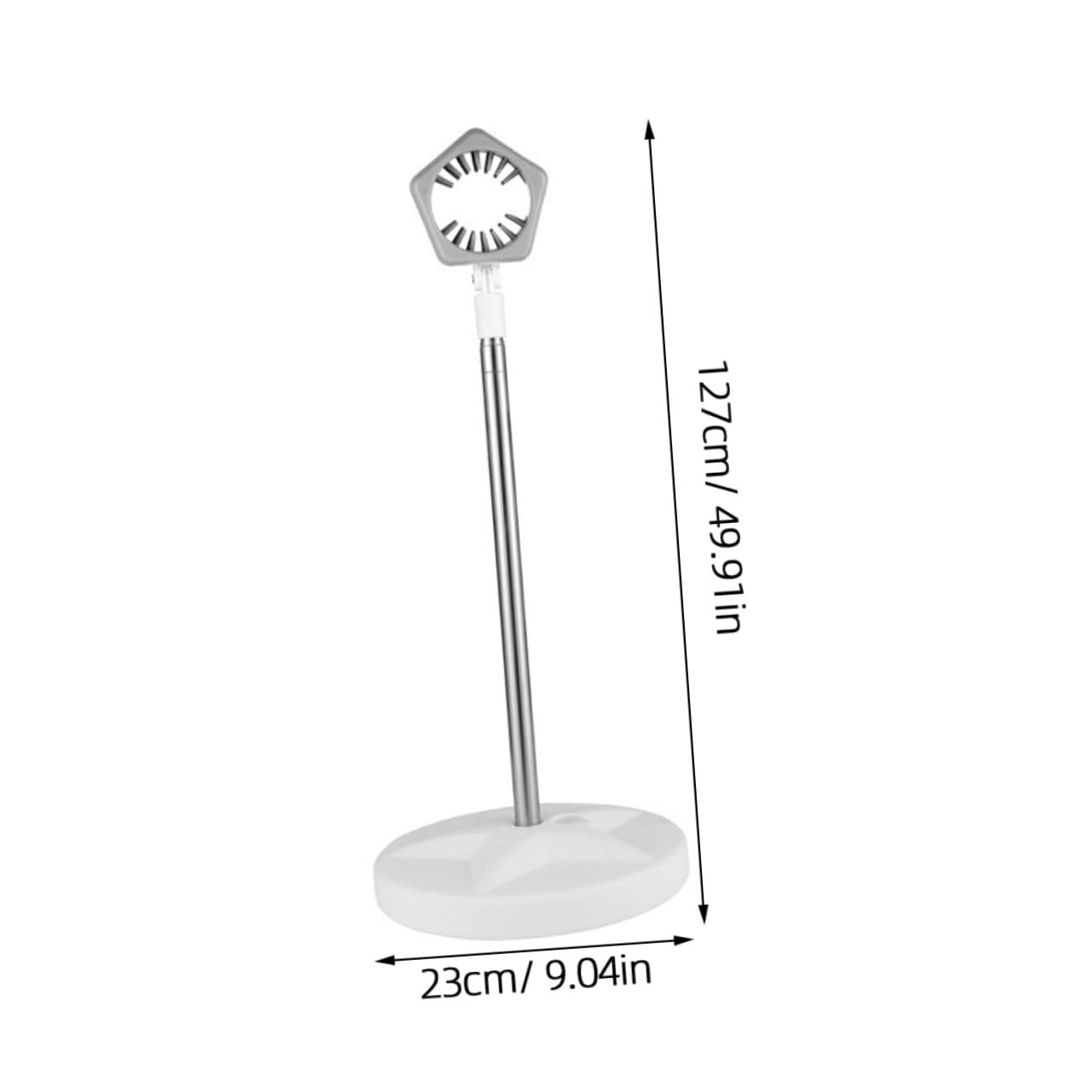 Homoyoyo Teleskop Haartrocknerständer Verstellbar 59-127cm Freihändig Halterung für Tierpflege und Styling mit Stabilem Befestigungsfuß Grau