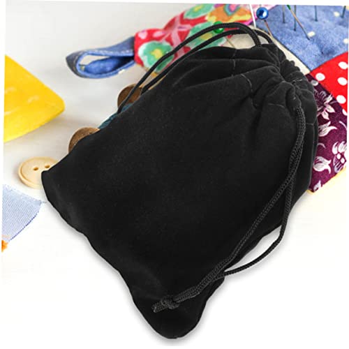 Hemoton 15 Pçs Bolsa De Flanela Bolso Flanela Preto Jóias Batom