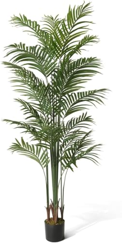 Valuxe Artificial Areca Palm Tree - Realistic Indoor Faux Plant for Home, Office, and Outdoor Decor | Potted Fake Plant for Living Room, Patio, and More - Fake Plant Faux Tropical Palm Tree (120 cm)