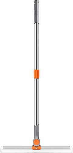 Escoba de piso ajustable de 180 resistente para el hogar, perfecta para garaje, patio, ducha, baño, pelo de mascotas, suelos de mármol, azulejos de