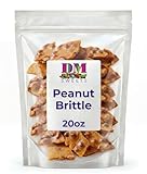 Peanut Brittle – 20 oz Fresh Crunchy Candy Made with Roasted Peanuts and Caramelized Sugar for Gifts, Parties, Dessert Tables, Offices, and Snack Bowls