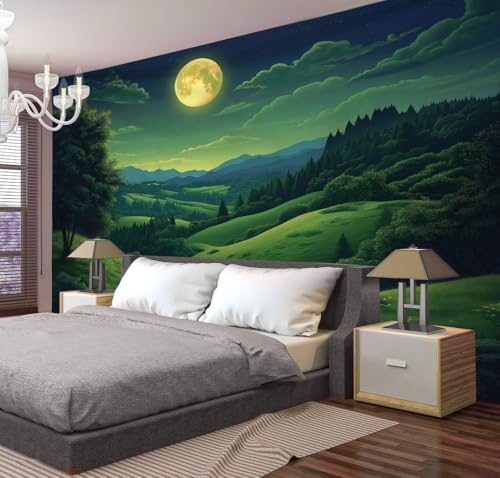 Tapiz de pared verde oliva para renovar dormitorios y cubrir imperfecciones 150x230cm 3