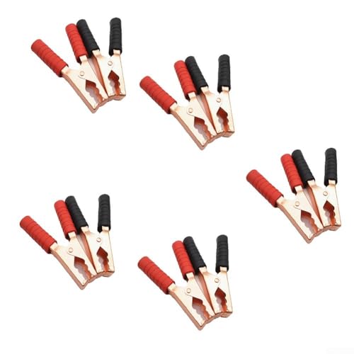 Set di 10 clip a coccodrillo placcate in rame, progettate per un efficiente trasferimento di corrente in varie attività