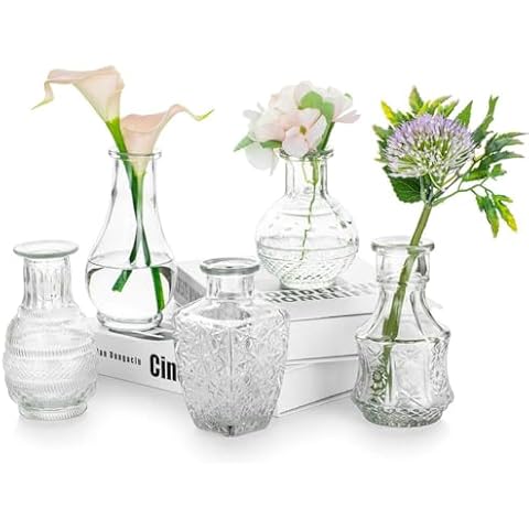 Glasseam Vintage Mini Bud Vases Set of 5 Cover