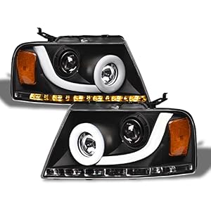 Alpha Owls LED Halo Projector Headlights for 2004-2008 Ford F-150