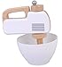 Spiel AG Mixer Handmixer aus Holz mit Rührschüssel mit Funktion weiß