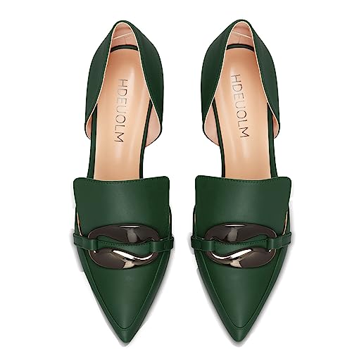 HDEUOLM Womens Mid Heel Pointed Toe Pumps Two-Piece Slip-on Prom Cute Summer 2.6 Inches Heels4