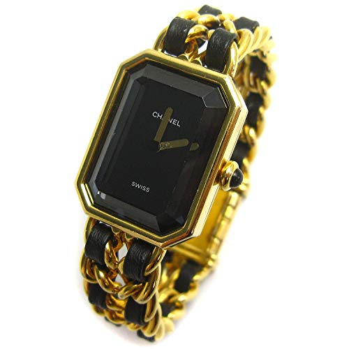 [シャネル]CHANEL 腕時計 プルミエール S ゴールド ブラック watch レディース 中古