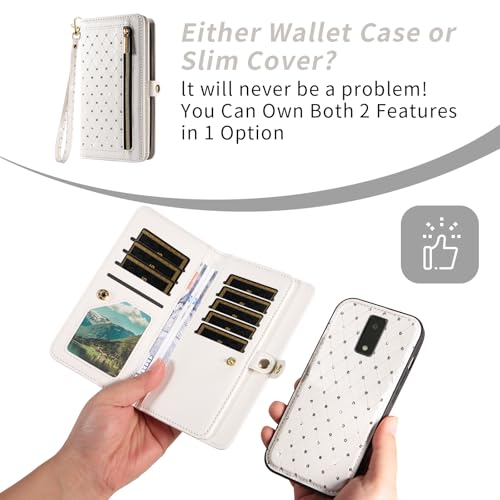 Coque BLU View 4 B135DL anti-rayures avec rangement fermeture éclair - 4