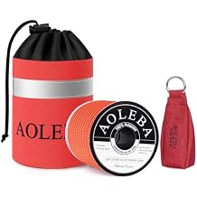 AOLEBA Arborist Throw Line Kit, Slick Arborist Rope Throw Weight Set with Reflective Storage Bag, 100% Polyester Rope, Arborist Equipment for High Limb, Throwing, Climbing, Tree Cutting